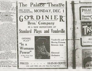 Vaudeville at the Palace Theater. From 1913.